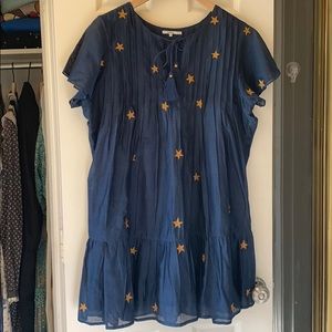 Tularosa Carson Smock Star Dress in Navy